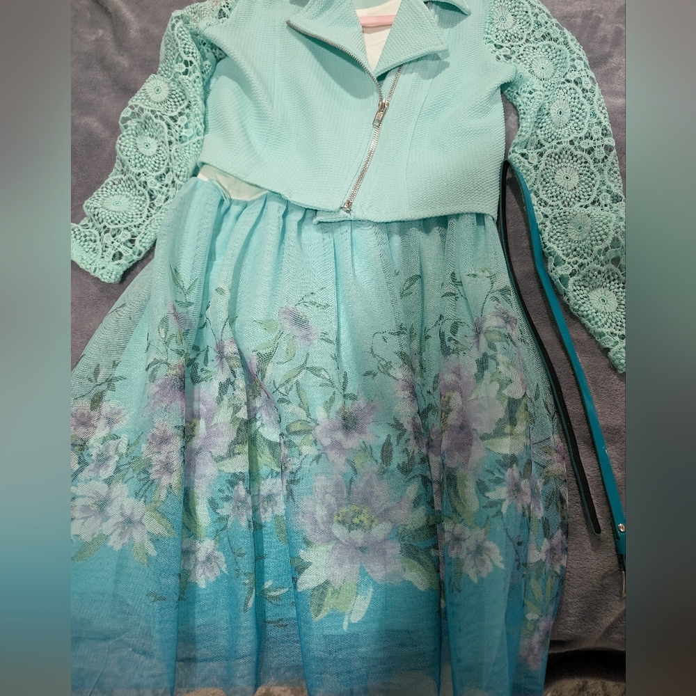 Girls floral dress with jacket